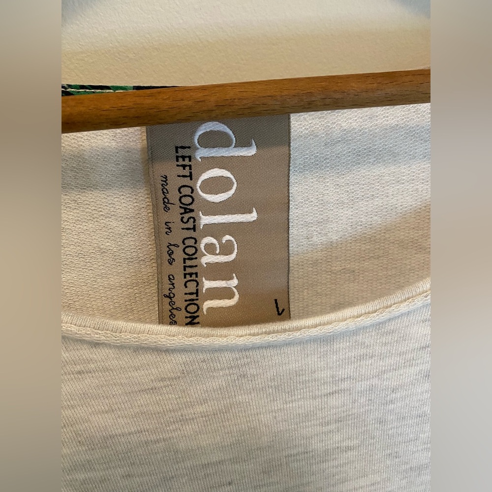 dolan White Tee with Cream Lace Sleeves - Picture 3 of 4